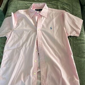 Men’s medium Ralph Lauren pink button down shirt